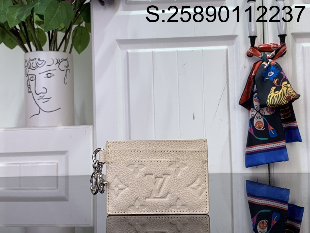 [88factory] 루이비통 LV 참 카드 홀더 M12179 10.2*7.3*0.3cm 크림 LOUIS VUITTON