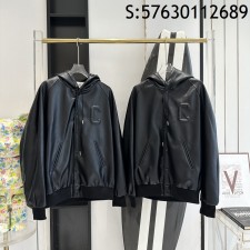 V공장 셀린느 24FW C 레더 후드 자켓 블랙 Celine