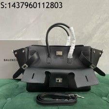 [dxg] 발렌시아가 은장 벨 에어 토트백 29.5*20.3*11.9cm 스몰 블랙 balenciaga