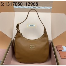 [JHL] 미우미우 러더 호보백 5BP177 27*27*9cm 브라운 miumiu