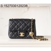 [JD] 샤넬 24K CF 금장 볼 체인 플랩백 13*18*7cm 블랙 CHANEL