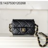 [JD] 샤넬 금장 24K 체인 퀼팅 숄더백 블랙 12*16*5cm CHANEL