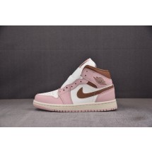 [CJ]에어 조던 1 미드 WMNS Air Jordan 1 Mid Pink Oxford Brown 브라운 핑크 BQ6472-620