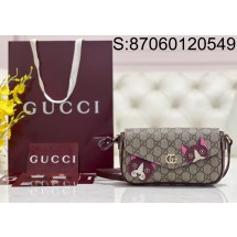 [JHL] 구찌 캣 티테일 패브릭 미니백 818764 22*13*4cm 와인 Gucci