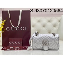 [JHL] 구찌 GG 마몽 마틀라세 숄더백 446744 22*14*6cm 은색 Gucci