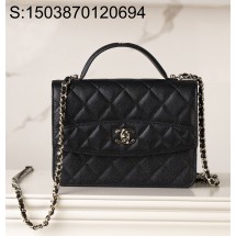 [JD] 샤넬 25C 금장 탑 핸들 백팩 미니 블랙 14*18*3cm CHANEL