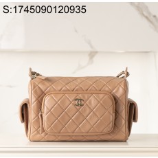 [JD] 샤넬 24K 램스킨 퀼팅 백 다크 누드 라지 18*24*17cm CHANEL