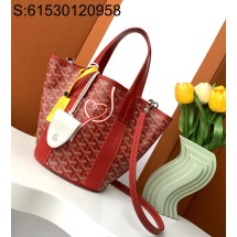 [리미티드] 고야드 벨하라 하트 토트백 24*14*18cm 레드 Goyard