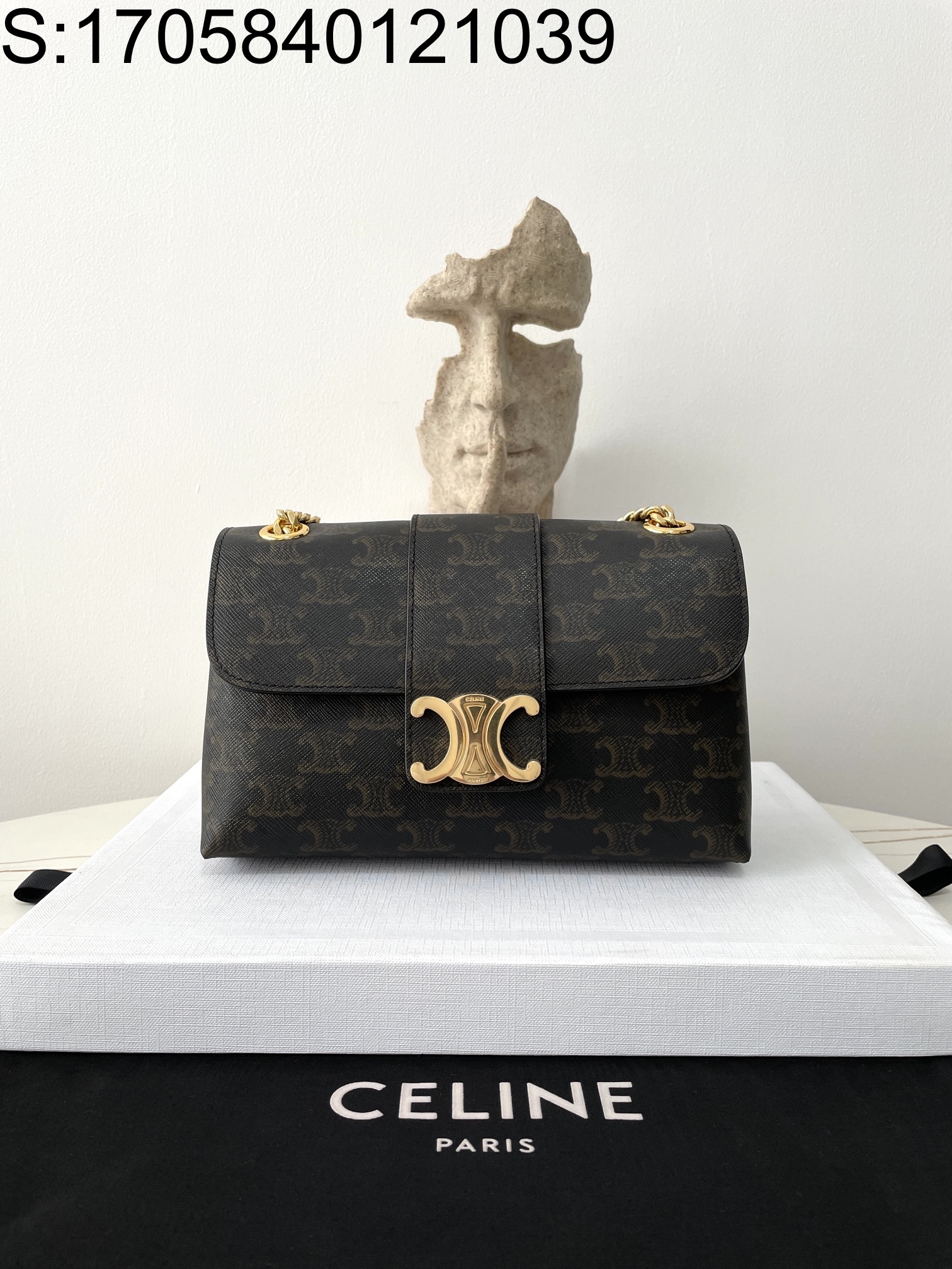 black frame 공장 셀린느 틴 빅투아르 숄더백 116592 23.5*14*8cm 블랙 Celine