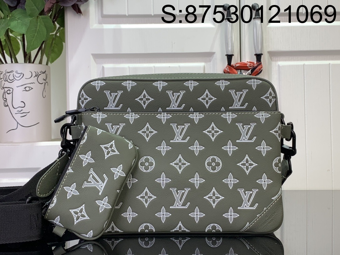 [88factory] 루이비통 트리오 메신저백 M12490 25*18.5*7cm 그린 LOUIS VUITTON