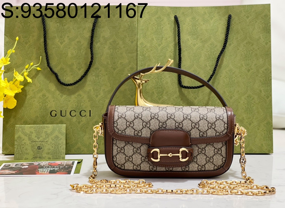 [JHL] 구찌 홀스빗 1955 체인 숄더백 735178 24*13*5.5cm 브라운 Gucci