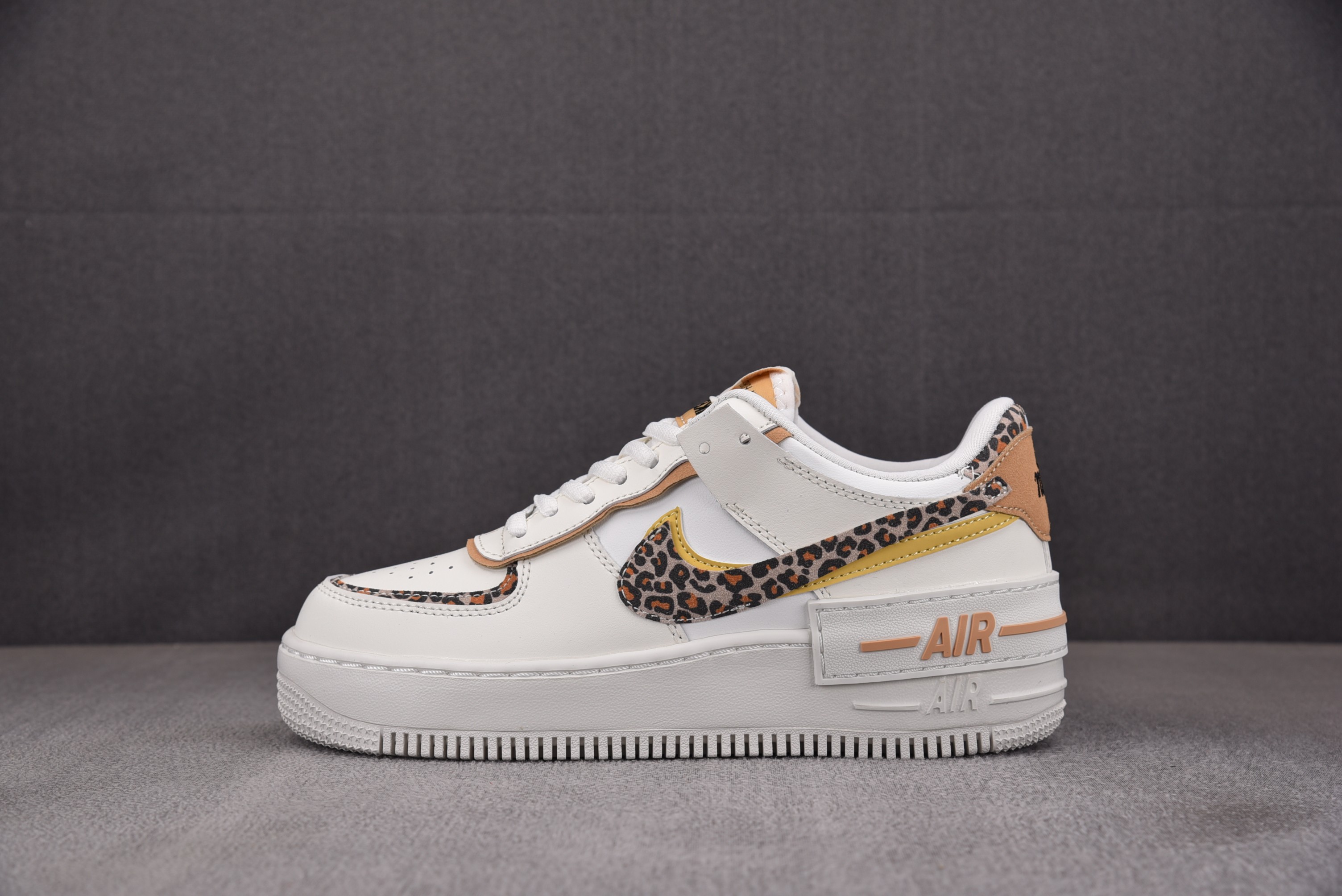 【纯原】NK Air Force 1 Low Shadow Leopard (Women's) 豹纹白黄 CI0919-120 나이키