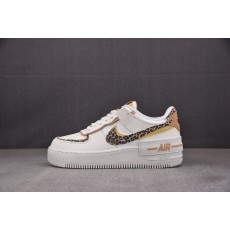 【纯原】NK Air Force 1 Low Shadow Leopard (Women's) 豹纹白黄 CI0919-120 나이키