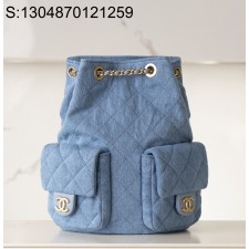 [JD] 샤넬 25C 금장 백팩 데님 24.5*18*8cm CHANEL