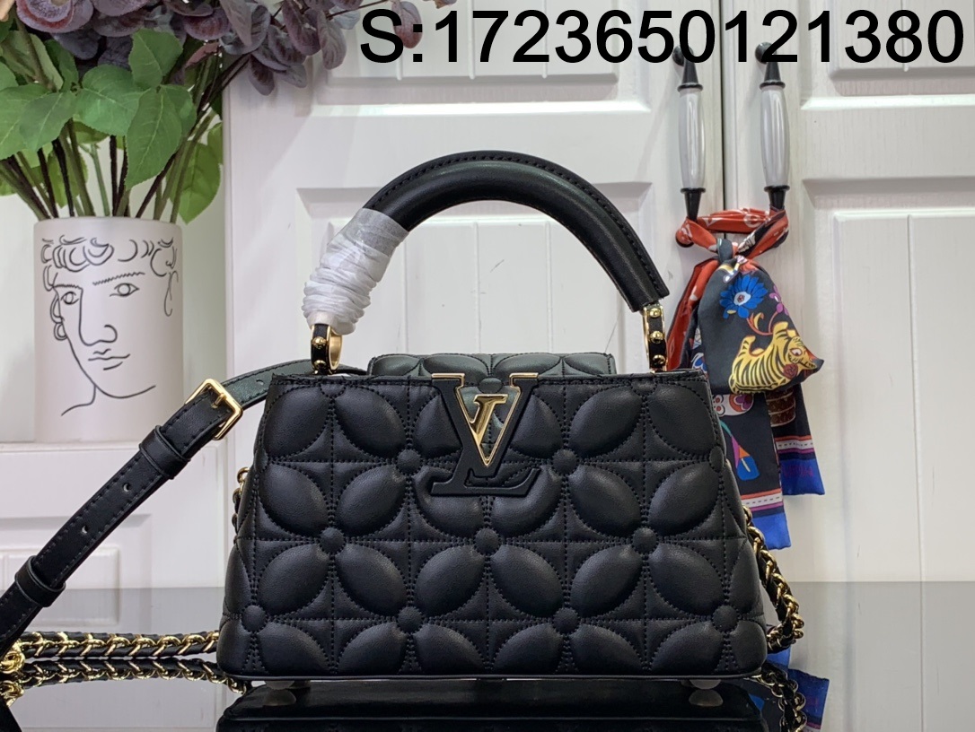 [88factory] 루이비통 카퓌신 이스트 웨스트 미니 네잎클로버 M25283 22*12*8cm 블랙 LOUIS VUITTON