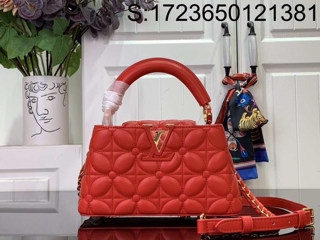 [88factory] 루이비통 카퓌신 이스트 웨스트 미니 네잎클로버 M25283 22*12*8cm 레드 LOUIS VUITTON