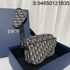 [JHL] 디올 오블리크 새들 트리플파우치 크로스백 네이비 18*25*5cm Dior