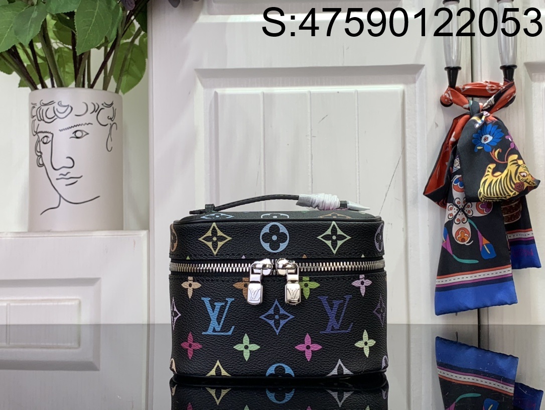 [88factory] 루이비통 나이스 나노 컬러 모노그램 M14033 블랙 14*10.2*8.5cm LOUIS VUITTON