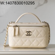 [JD] 샤넬 금장 25C 클래식 체인 베니티백 아이보리 17*9.5*8cm CHANEL