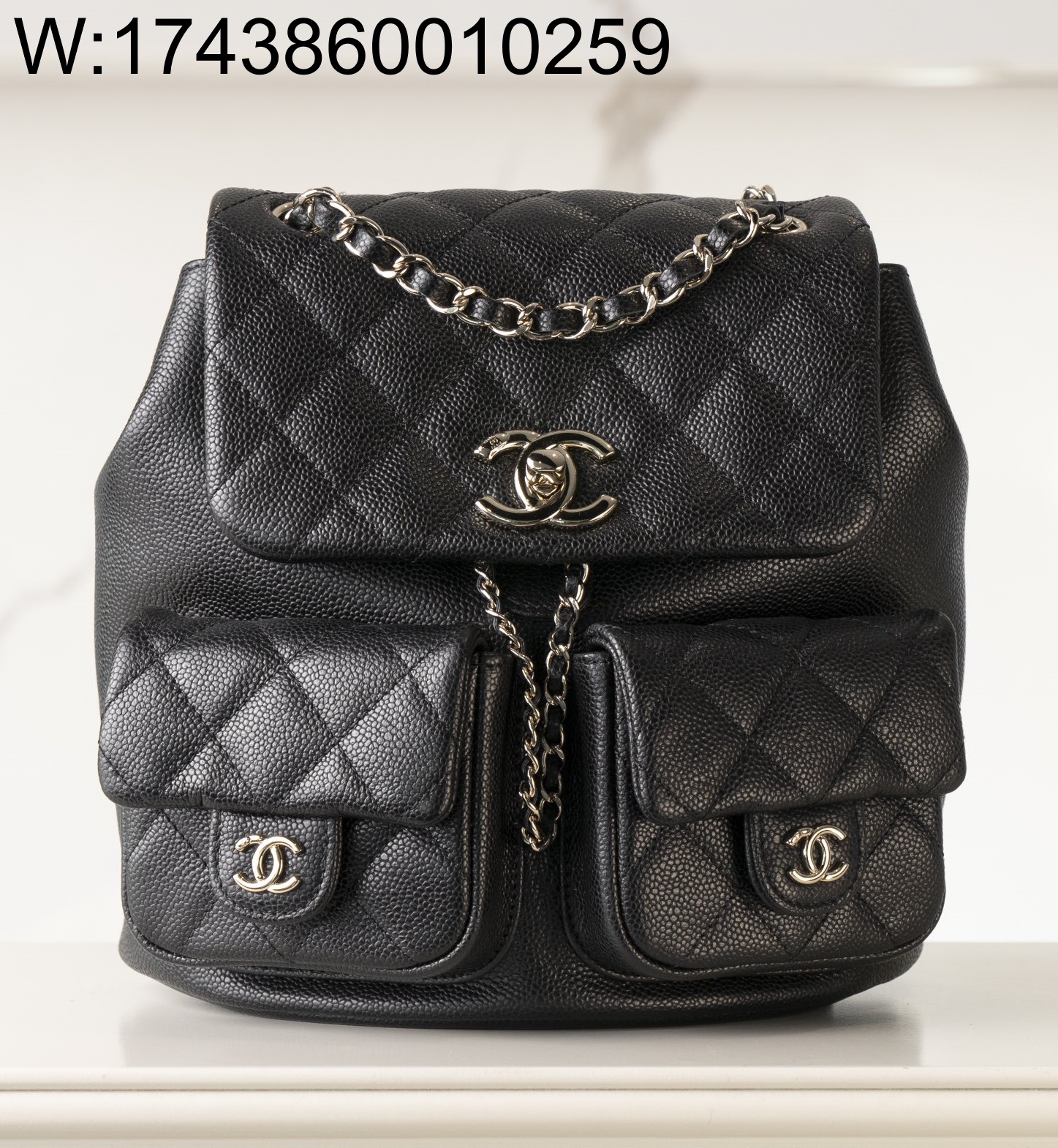 [JD] 샤넬 23P 금장 듀마 백팩 미듐 20.5*20*11.5cm CHANEL