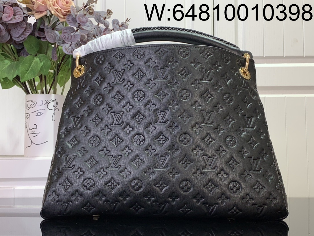 [88factory] 루이비통 앗치 숄더백 47*32*22cm M41066 미듐 블랙 베이지 LOUIS VUITTON