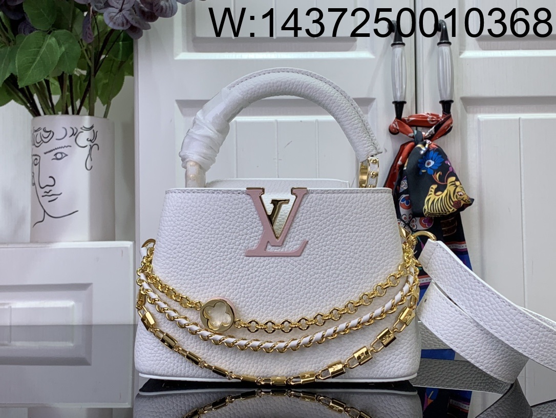 [88factory] 루이비통 카퓌신 미니 21*13.6*8cm M12279 화이트 LOUIS VUITTON