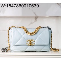 [JD] 샤넬 램스킨 금장 19백 스몰 26cm 연하늘색 CHANEL