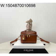 black frame 공장 셀린느 배니티 내츄럴 카프스킨 백 브라운 18*12*18cm 119463 Celine