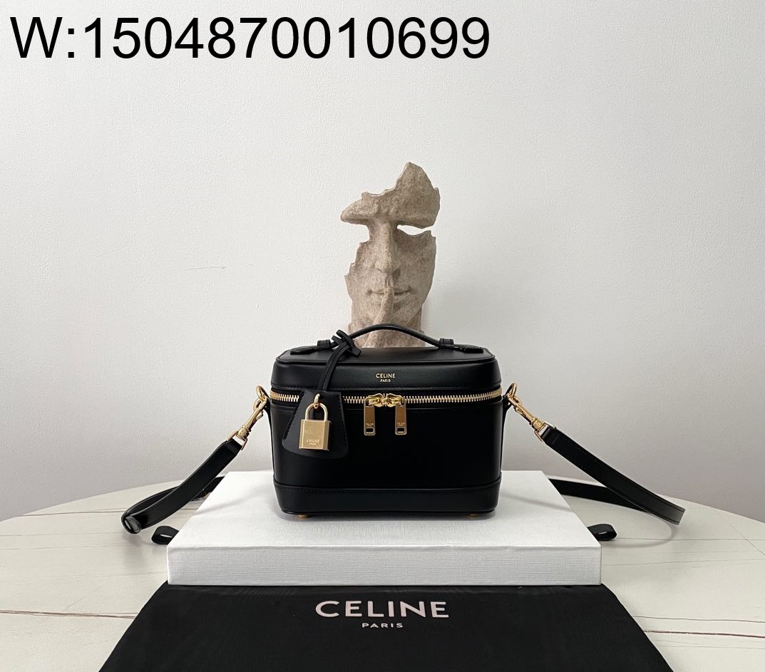 black frame 공장 셀린느 배니티 내츄럴 카프스킨 백 블랙 18*12*18cm 119463 Celine