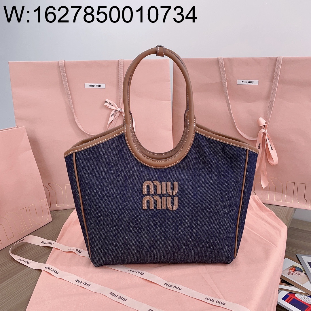 [JHL] 미우미우 데님 토트백 5BG281 28*26*12.5cm miumiu