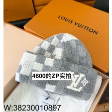 V공장 루이비통 24FW 스키 양면 양털 비니 그레이 LOUIS VUITTON