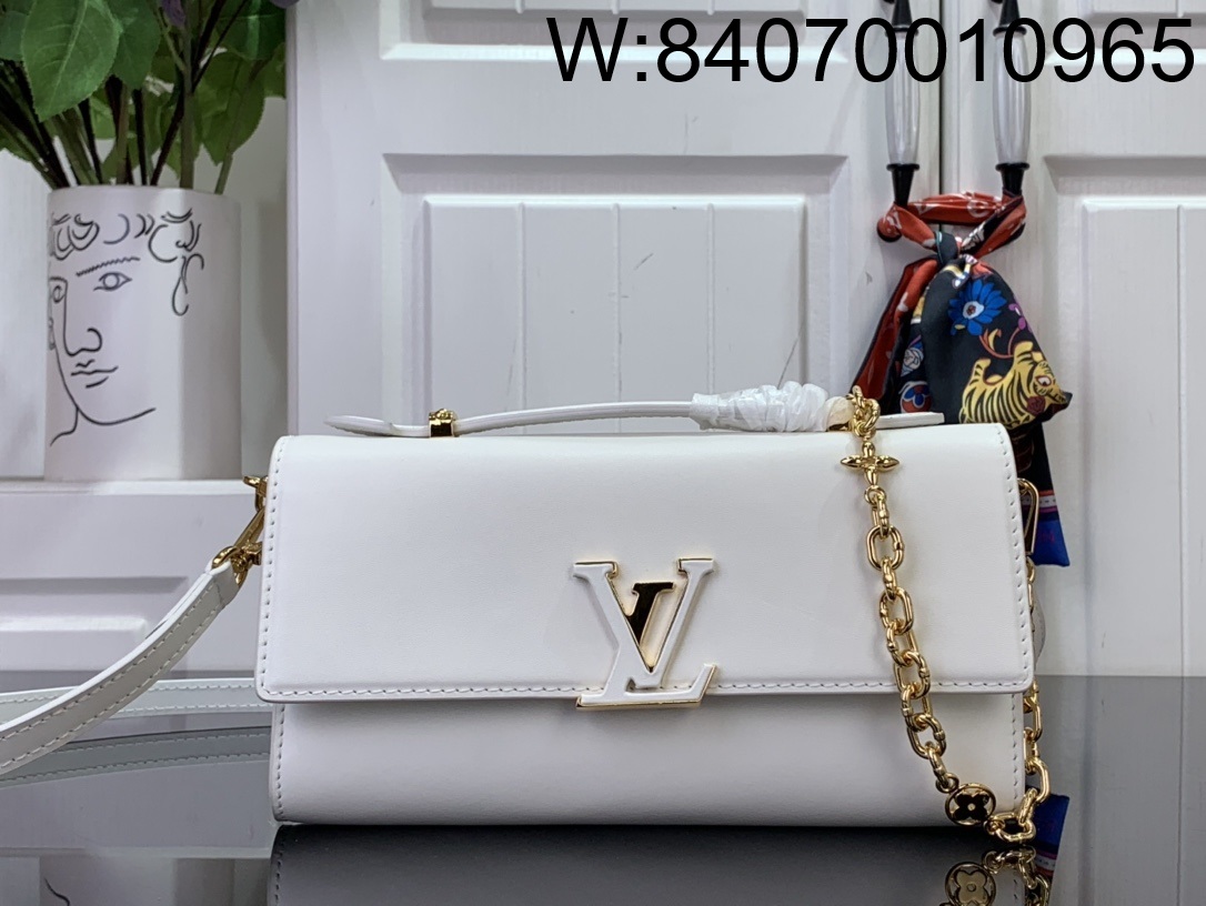 [88factory] 루이비통 월릿 온 체인 카퓌신 12*4*23cm M12265 화이트 LOUIS VUITTON