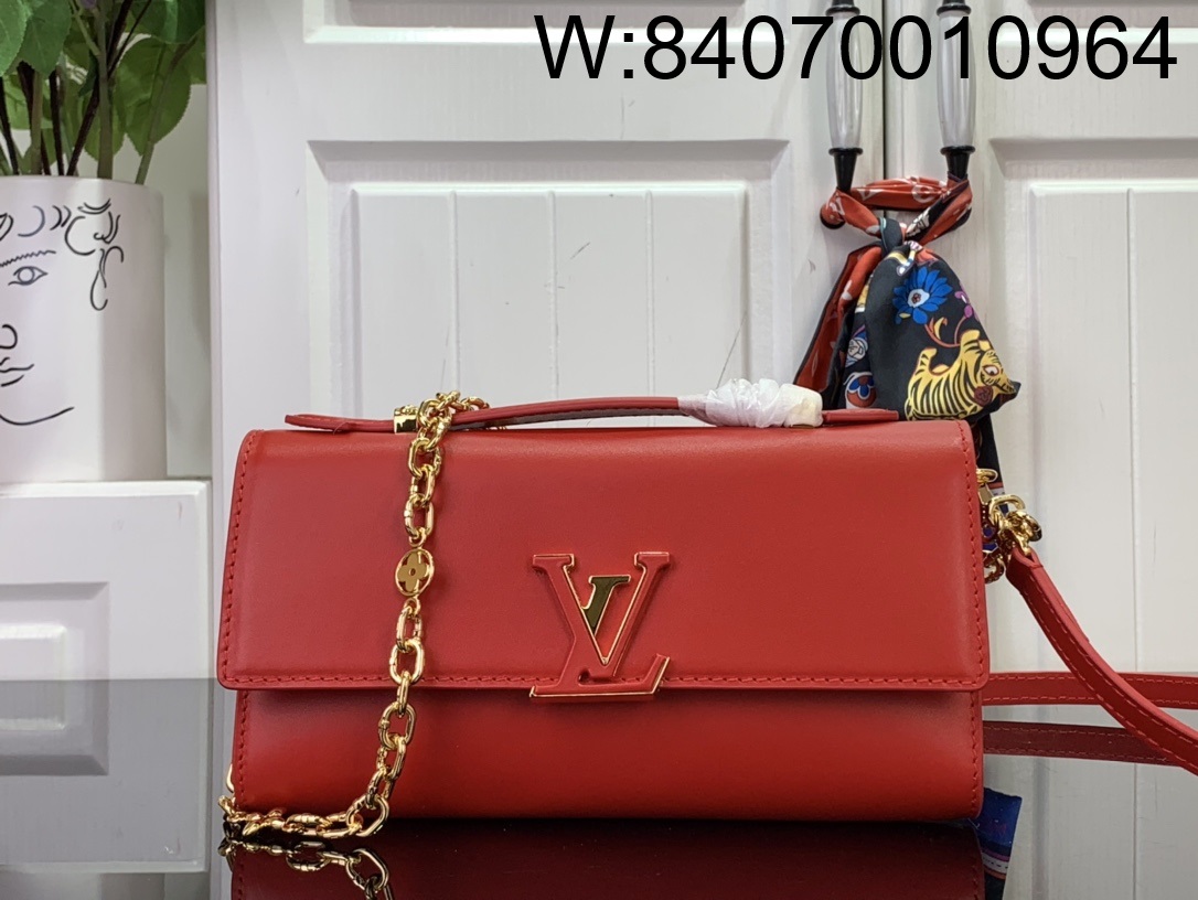 [88factory] 루이비통 월릿 온 체인 카퓌신 12*4*23cm M12405 레드 LOUIS VUITTON