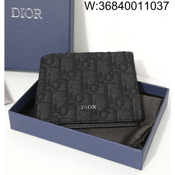 [JHL] 디올 오블리크 반지갑 11.5*9.5cm 블랙 2OBBH027YSE-H03E Dior