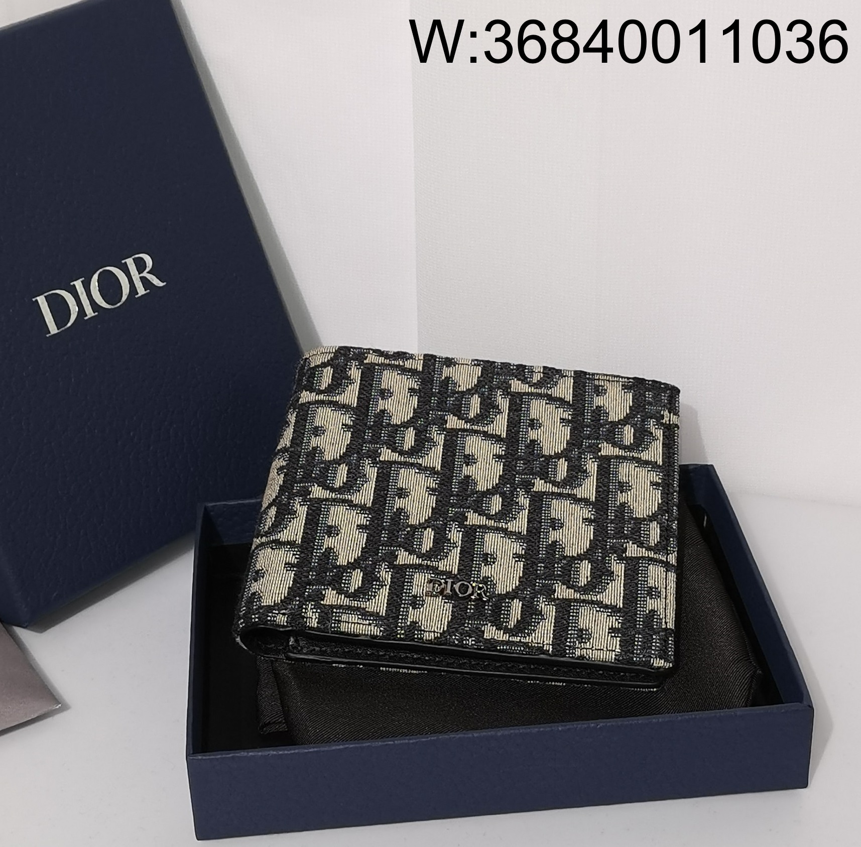 [JHL] 디올 오블리크 반지갑 11.5*9.5cm 블루 2OBBH027YSE-H05E Dior