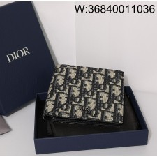 [JHL] 디올 오블리크 반지갑 11.5*9.5cm 블루 2OBBH027YSE-H05E Dior