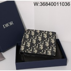 [JHL] 디올 오블리크 반지갑 11.5*9.5cm 블루 2OBBH027YSE-H05E Dior