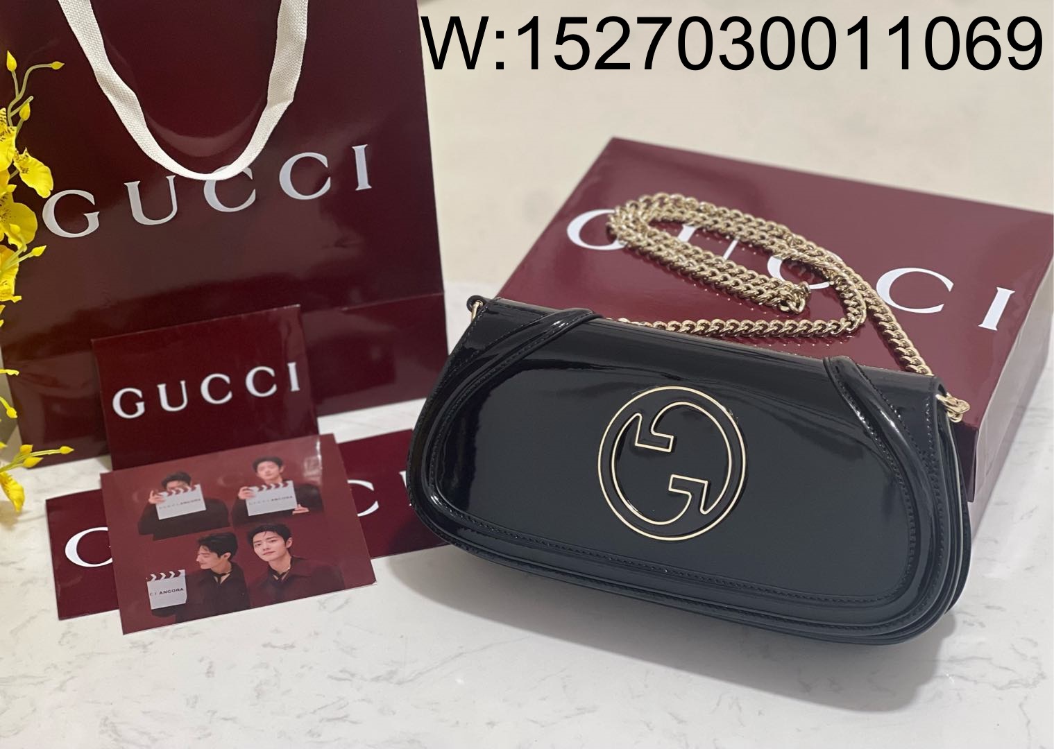 [JHL] 구찌 블론디 체인 숄더백 814952 29.5*12.5*7cm 블랙 Gucci