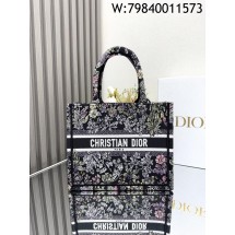 [JHL] 디올 크리스찬 디올 프라워 북 토트백 26.5*21*14cm 블랙 스몰 Dior