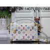 [88factory] 루이비통 TM 멀티컬러 사이드 트렁크 화이트 미듐 23.5*16*8.5cm M14046 LOUIS VUITTON