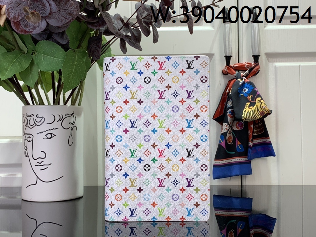 [88factory] 루이비통 TM 모노그램 멀티컬러 메밀리 노트북 커버 화이트 22.5*2*14cm GI1299 
