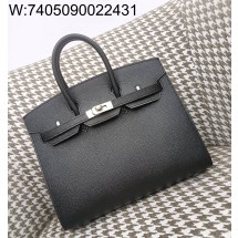 [장인의집] 에르메스 버킨 25 은장 블랙 epsom