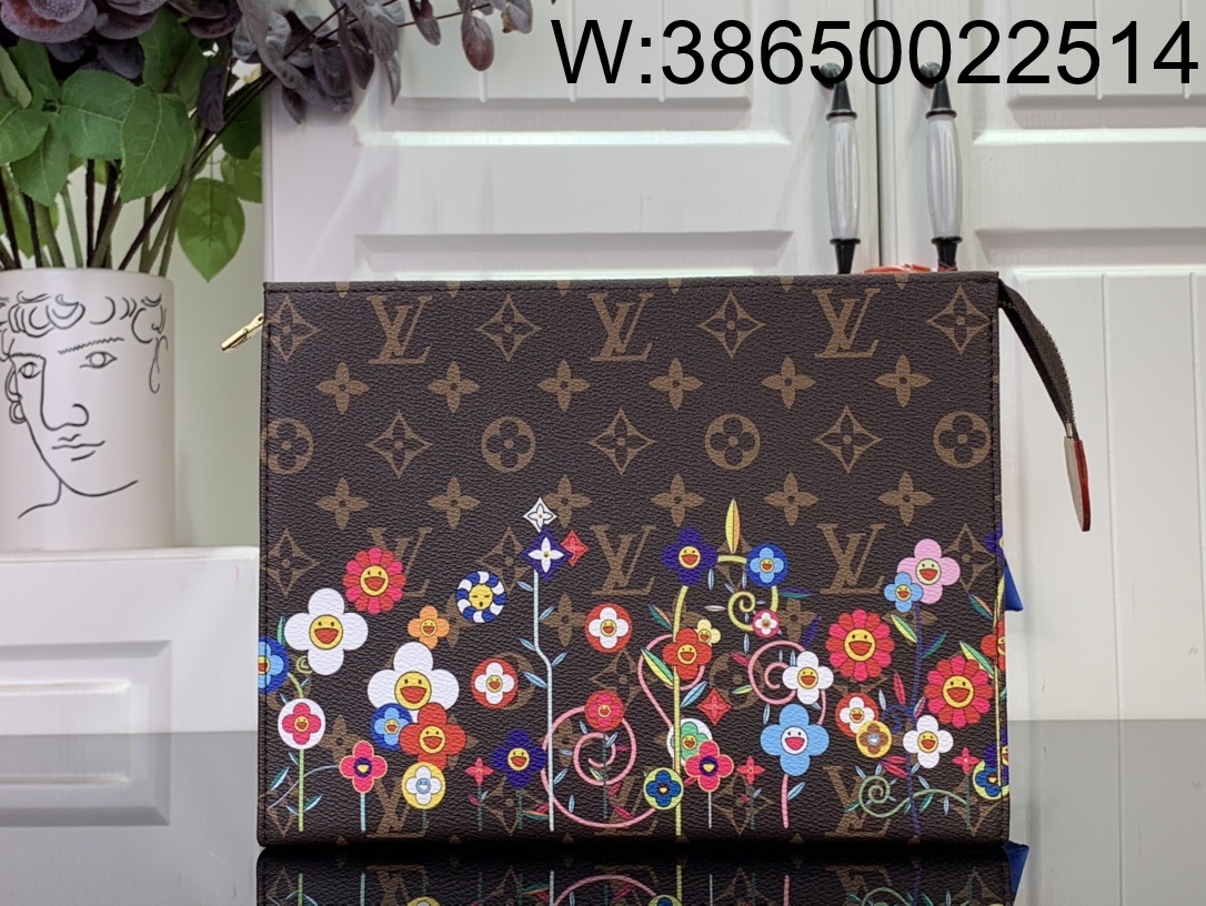 [88factory] 루이비통 LV X TM 토일레트리 파우치 20*5.5*25cm 브라운 M14180