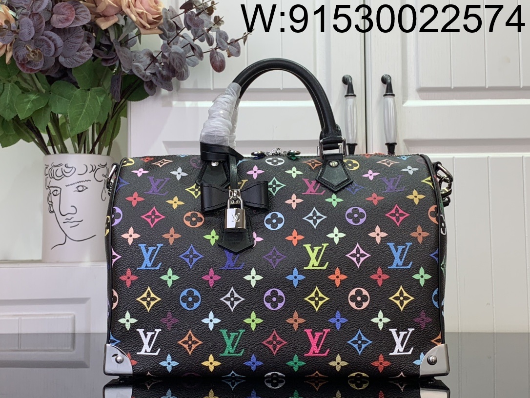 [88factory] 루이비통 LV X TM 스피디 소프트 30*21*17cm 블랙 M13257