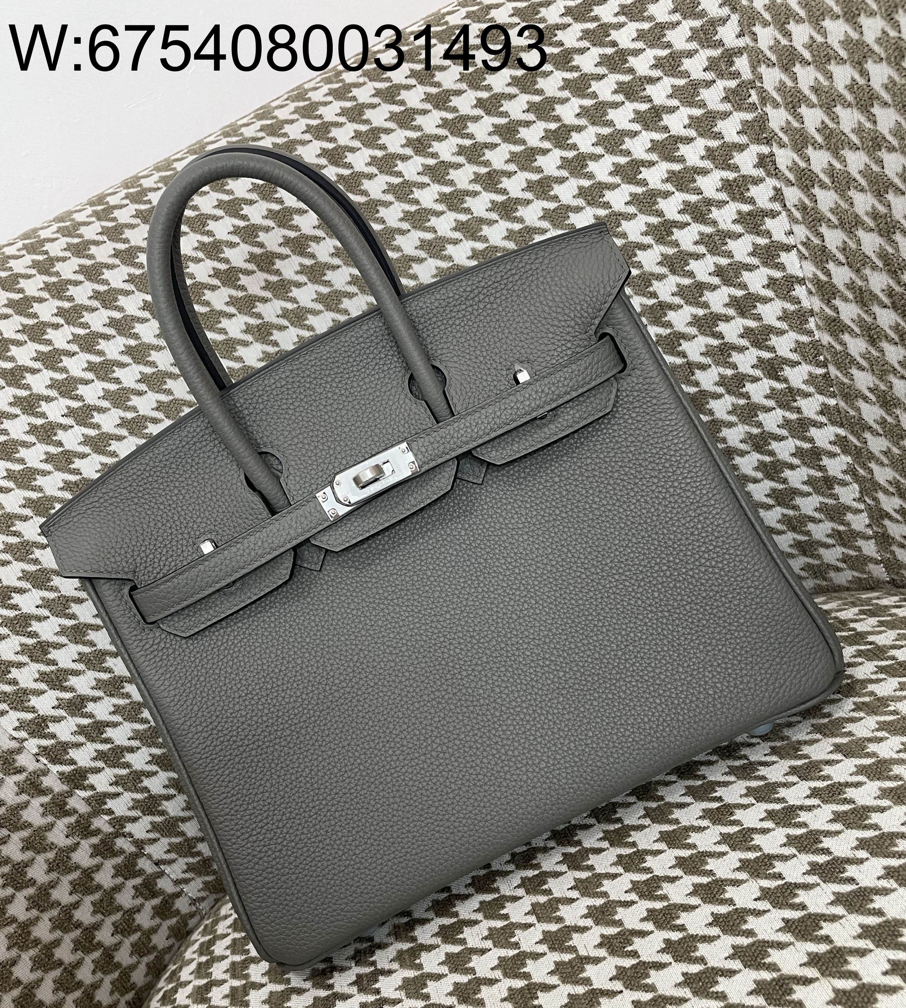 [장인의집] 에르메스 버킨 25 그레이 은장 togo