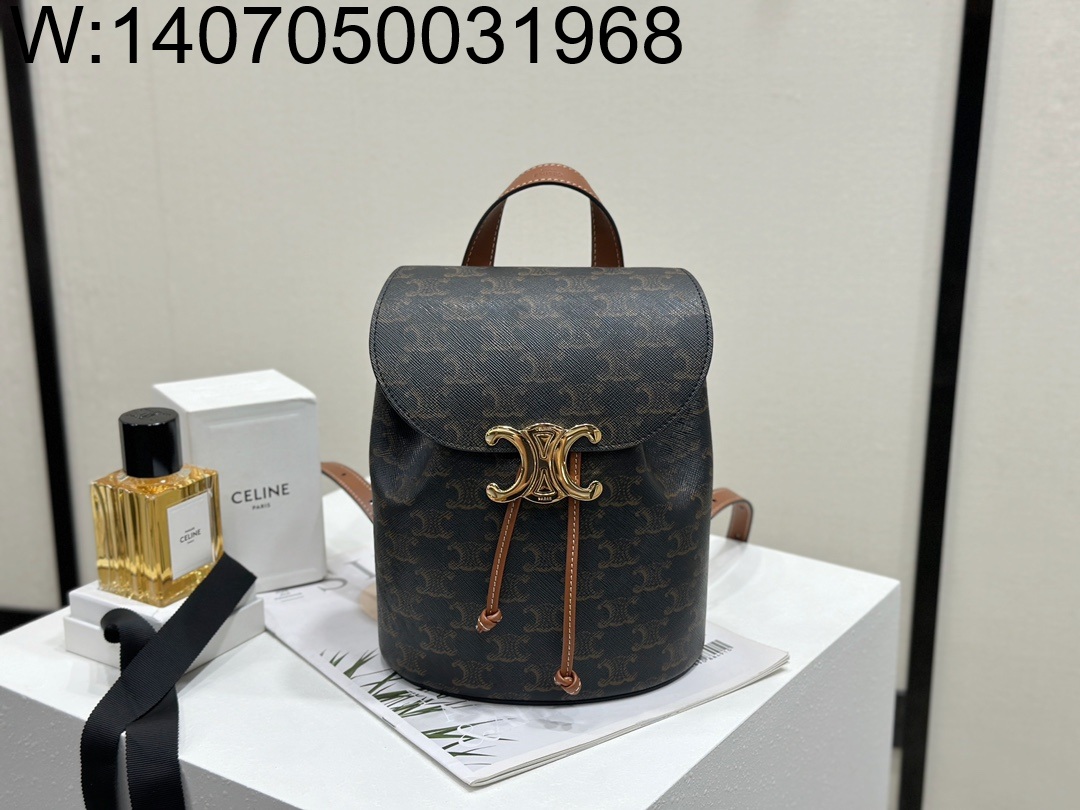 백경 셀린느 보니 스무스 백팩 25*18*13cm 118703 올 오버 로고