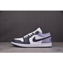 조던 1 로우 화이트 다크 블루 그레이 553558-145
