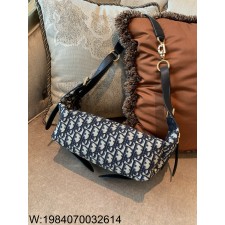 [엔젤] 디올 D 저니 숄더백 오블리크 33*16*15cm 25.5*14.5*14cm 블루 2사이즈