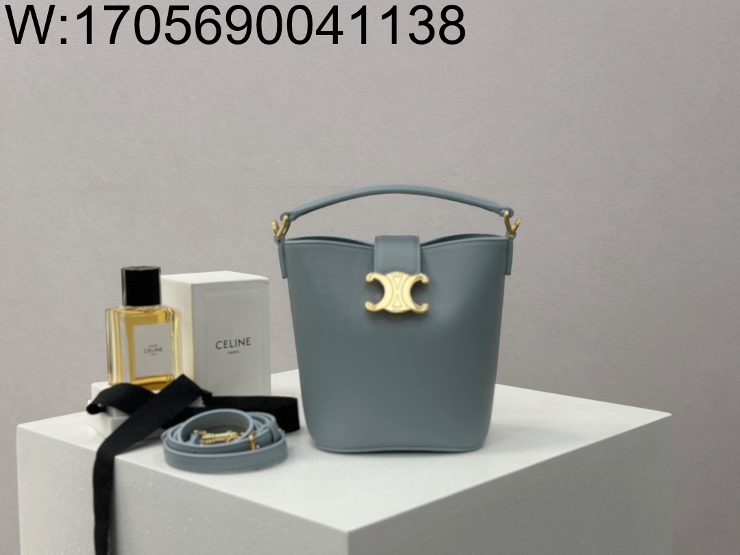 백경 셀린느 미니 루이즈 버킷백 13.5*16*10cm 10N473 남회색