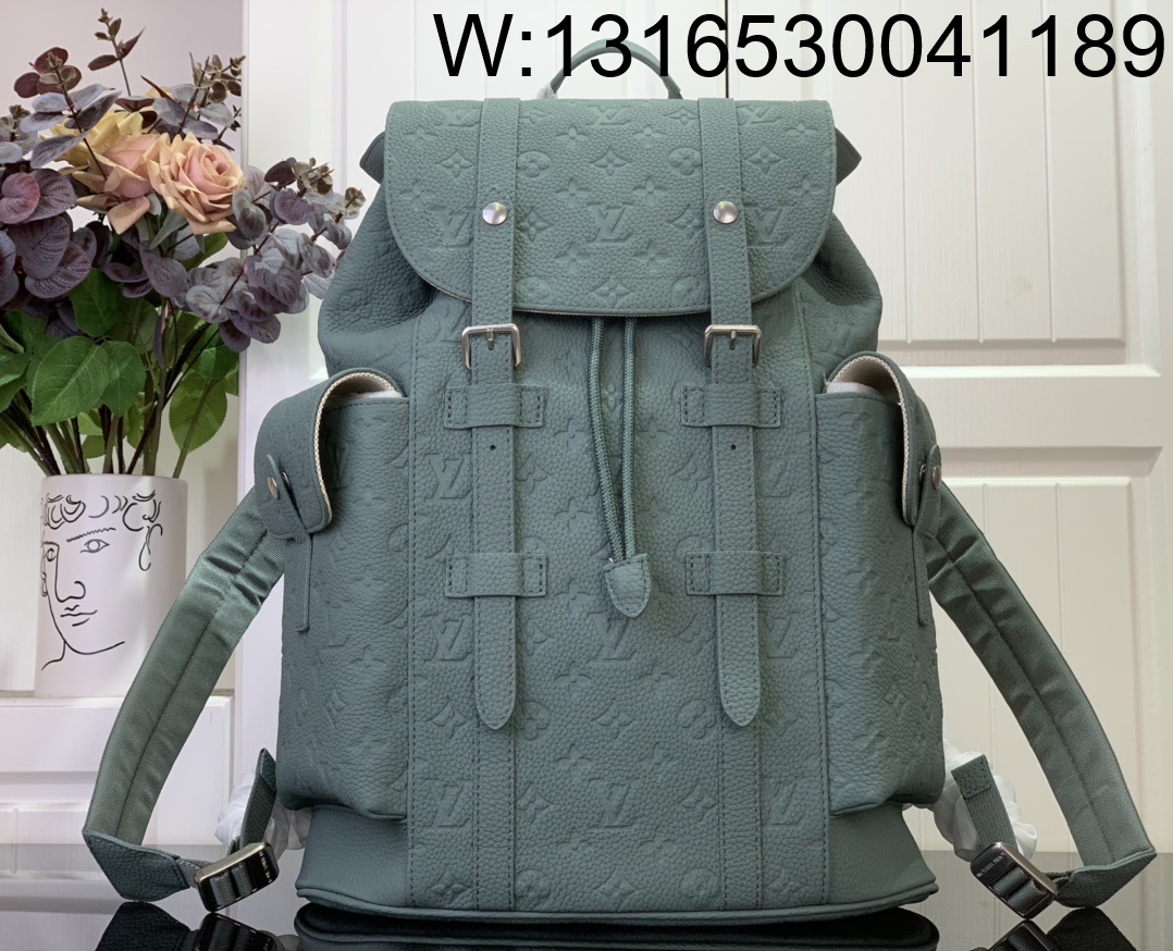 [88factory] 루이비통 크리스토퍼 MM 백팩 M13863 38*44*12.5cm 회록색